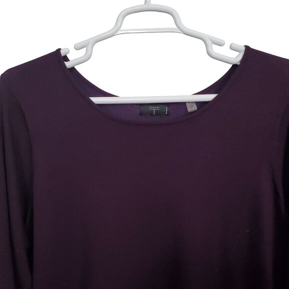 Tahari Woman 2X Top Light Knit Tunic Stretch Rayon Blend Casual Chic Minimalist - Picture 4 of 12